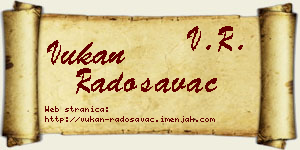 Vukan Radosavac vizit kartica